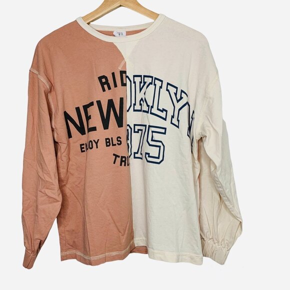 Zara Girl's XL Front Printed Long-Sleeve Sweatshirt - Picture 1 of 9